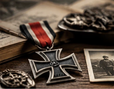 Historische Auszeichnungen und Dokumente