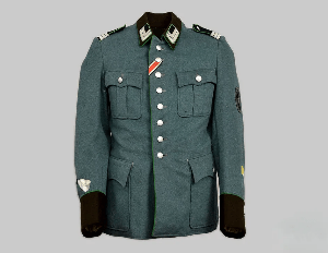 Wehrmacht Uniformjacke – historische Militaria Wehrmacht Uniformjacke mit Schulterklappen und Kragenspiegel – Ankauf von Uniformen, Militaria und kompletten Nachlässen