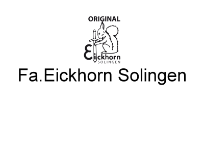 Herstellerlogo Eickhorn Solingen Logo der Firma Eickhorn Solingen mit Eichhörnchen-Motiv und Schriftzug.