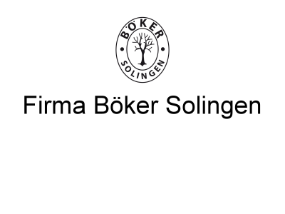 Herstellerlogo Böker Solingen Logo der Firma Böker Solingen mit Baum-Symbol.